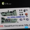 KELIK K72115 Sea Hurricane Mk I interior 3D decals for Arma Hobby kit 1/72